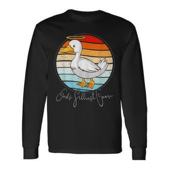 Gods Silliest Goose Goose Meme Long Sleeve T-Shirt - Seseable