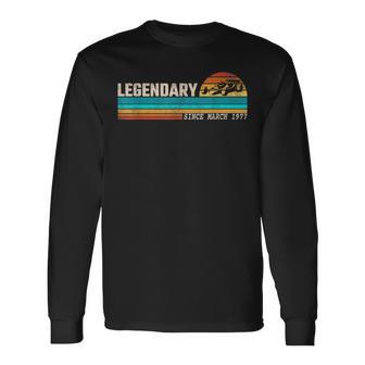 Gokart Driver Legend Seit März 1977 Geburtstag Langarmshirts - Seseable