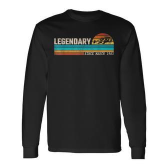 Gokart Driver Legend Seit März 1983 Geburtstag Langarmshirts - Seseable