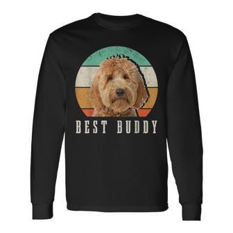 Goldendoodle Dad Doodle Mom Best Buddy Retro Vintage Dog Long Sleeve T-Shirt - Seseable