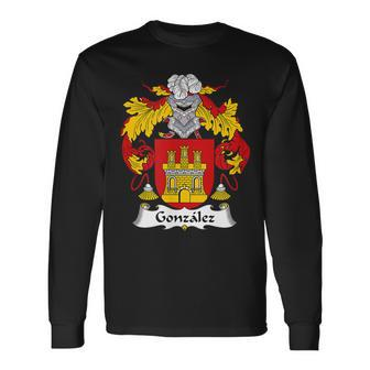 Gonzalez Coat Of Arms Crest Men Women Long Sleeve T-Shirt T-shirt Graphic Print - Thegiftio UK