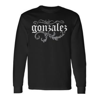 Gonzalez Filigree Old English Men Women Long Sleeve T-Shirt T-shirt Graphic Print - Thegiftio UK