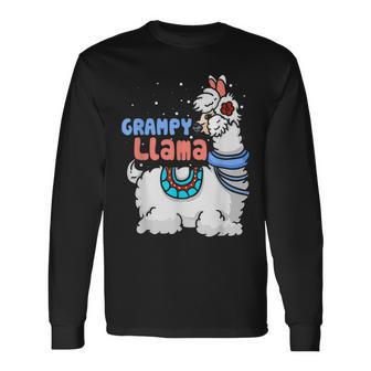 Grampy Lama Passender Familien-Weihnachts-Pyjama Geschenke Langarmshirts - Seseable