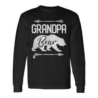 Grandpa Bear Fathers Day Papa Vintage Christmas Long Sleeve T-Shirt - Seseable