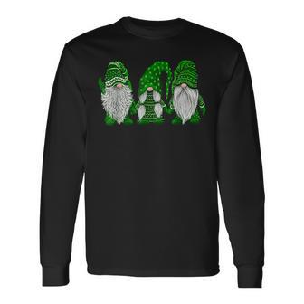 Green Sweater Gnome St Patricks Day Irish Gnome Long Sleeve T-Shirt - Thegiftio UK