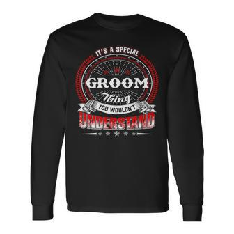 Groom Crest Groom Groom Clothing Groom Groom For The Groom Long Sleeve T-Shirt - Seseable