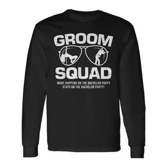 Groom Squad Bucks Groom Groomsmen Bachelor Party Long Sleeve T-Shirt - Seseable