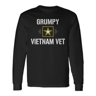 Grumpy Vietnam Vet - Men Women Long Sleeve T-shirt Graphic Print Unisex - Seseable