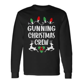 Gunning Name Christmas Crew Gunning Long Sleeve T-Shirt - Seseable