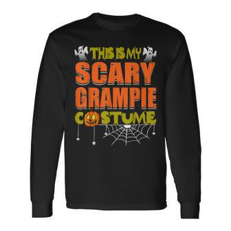 Halloween This Is My Scary Grampie Custom Grandpa Men Men Women Long Sleeve T-Shirt T-shirt Graphic Print - Thegiftio UK