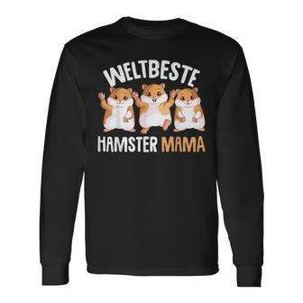 Hamster Mama Goldhamster Damen Mädchen Langarmshirts - Seseable