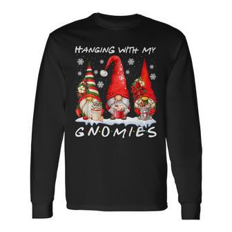 Hanging With My Gnomies Cute Gnomes Christmas Funny Holiday Men Women Long Sleeve T-shirt Graphic Print Unisex - Seseable