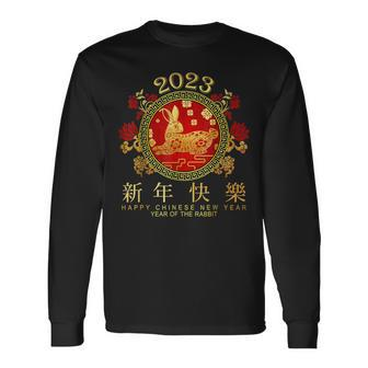 Happy Chinese New Year 2023 Lunar Zodiac Year Of The Rabbit Long Sleeve T-Shirt - Thegiftio UK