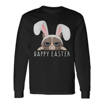Happy Easter Bunny Pajama Dress Cat Party Rabbit Ears Long Sleeve T-Shirt T-Shirt | Mazezy