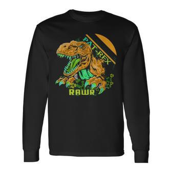 Happy Pat Rex Day Rex Dinosaur St Patricks Day Long Sleeve T-Shirt - Seseable