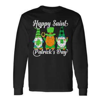 Happy Saint Patricks Day Gnomes Shamrock Leprechaun Long Sleeve T-Shirt - Seseable
