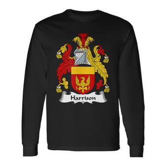 Harrison Coat Of Arms Crest Men Women Long Sleeve T-Shirt T-shirt Graphic Print - Thegiftio UK