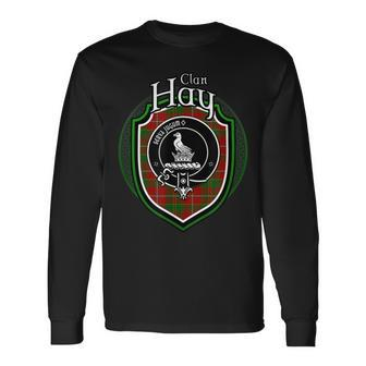 Hay Clan Crest Scottish Clan Hay Crest Badge Long Sleeve T-Shirt - Seseable