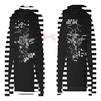 Hay Girl Hay Cute Farm Animal Goat Farm Lovers Pun Long Sleeve T-Shirt | Mazezy