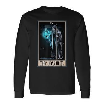 The Hermit Tarot Card Gothic Halloween Grim Reaper Men Women Long Sleeve T-Shirt T-shirt Graphic Print - Thegiftio UK