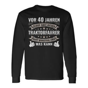Herren 40. Geburtstag Traktor Langarmshirts, Landwirt & Treckerfahrer Motiv - Seseable