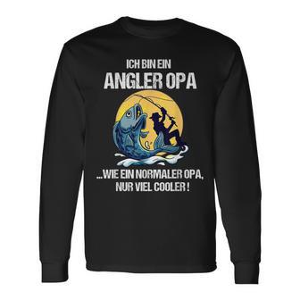 Herren Angler Angel Opa Papa Geburtstagsgeschenk Geschenkidee Langarmshirts - Seseable