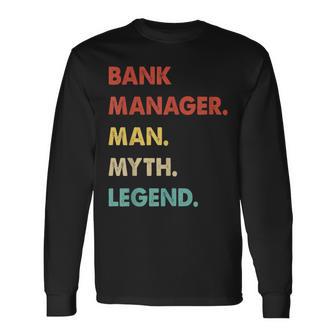 Herren Bankdirektor Mann Mythos Legende Langarmshirts - Seseable