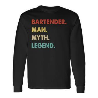 Herren Barkeeper Mann Mythos Legende Langarmshirts - Seseable