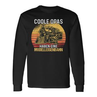 Herren Coole Opas Haben Eine Modelleisenbahn Langarmshirts - Seseable