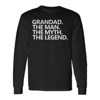 Herren Granddad The Man The Myth The Legend Vatertag Langarmshirts - Seseable