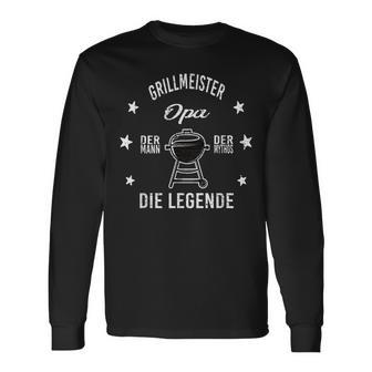 Herren Grillmeister Opa Die Legende Langarmshirts - Seseable