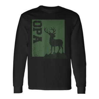 Herren Hirschmotiv Für Jäger Opa Langarmshirts - Seseable