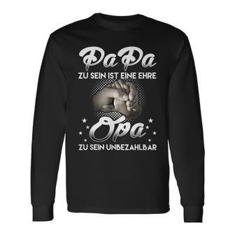 Herren Herren Ich Habe Zwei Titel Papa Und Opa Geschenk Langarmshirts - Seseable