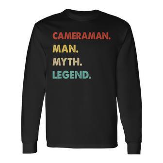 Herren Kameramann Mann Mythos Legende Langarmshirts - Seseable