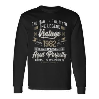 Herren Langarmshirts 41. Geburtstag - Mythos & Legende 1982 Vintage Design - Seseable