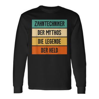 Herren Langarmshirts Zahntechniker Mythos Legende - Idee für Zahnarzthelfer - Seseable