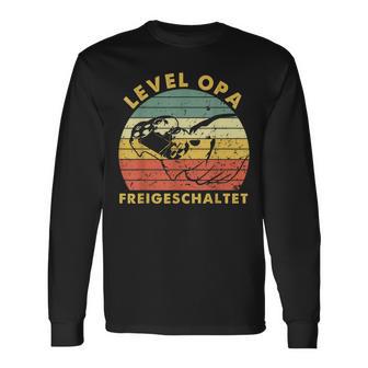 Herren Level Opa Freigeschaltet Vatertag Langarmshirts - Seseable