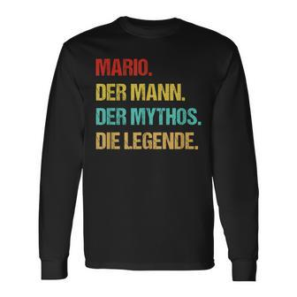 Herren Mario Der Mann Der Mythos Die Legende Langarmshirts - Seseable