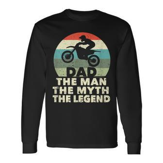Herren Motocross MX Rider Dad Langarmshirts - Mann, Mythos, Legende - Seseable