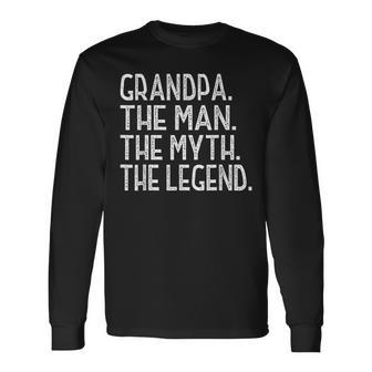 Herren Opa Der Mann Der Myth The Legend Großvater V4 Langarmshirts - Seseable