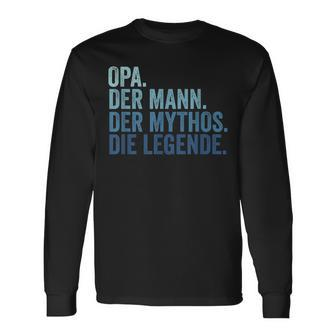 Herren Opa Der Mann Der Mythos Die Legende Vintage Retro Opa Langarmshirts - Seseable