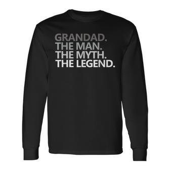 Herren Opa The Man The Myth The Legend Vatertag V4 Langarmshirts - Seseable