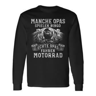 Herren Opa Motorrad Biker Bingo Ältere Motorradfahrer Langarmshirts - Seseable