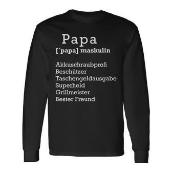 Herren Papa Liebe Geburtstag Geschenk Langarmshirts - Seseable