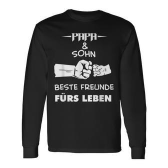 Herren Papa Vater Und Sohn Hände Geschenk Vatertag Geburtstag Langarmshirts - Seseable