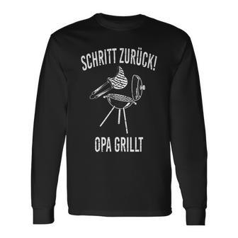 Herren Schritt Zurück Opa Grillt Langarmshirts - Seseable