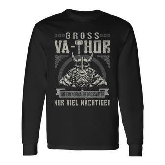 Herren Vathor Groß-Vathor Wikinger Opa Vatertag Großvater Langarmshirts - Seseable