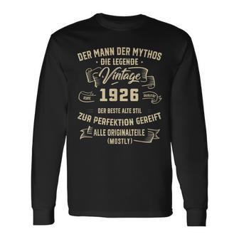 Herren Vintage Der Mann Mythos Die Legende 1926 97 Geburtstag Langarmshirts - Seseable