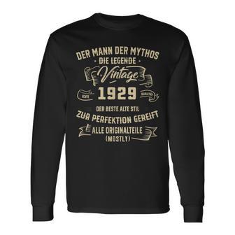 Herren Vintage Der Mann Mythos Die Legende 1929 94 Geburtstag Langarmshirts - Seseable