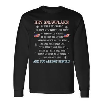 Hey Snowflake In The Real World Proud Veteran Long Sleeve T-Shirt - Seseable